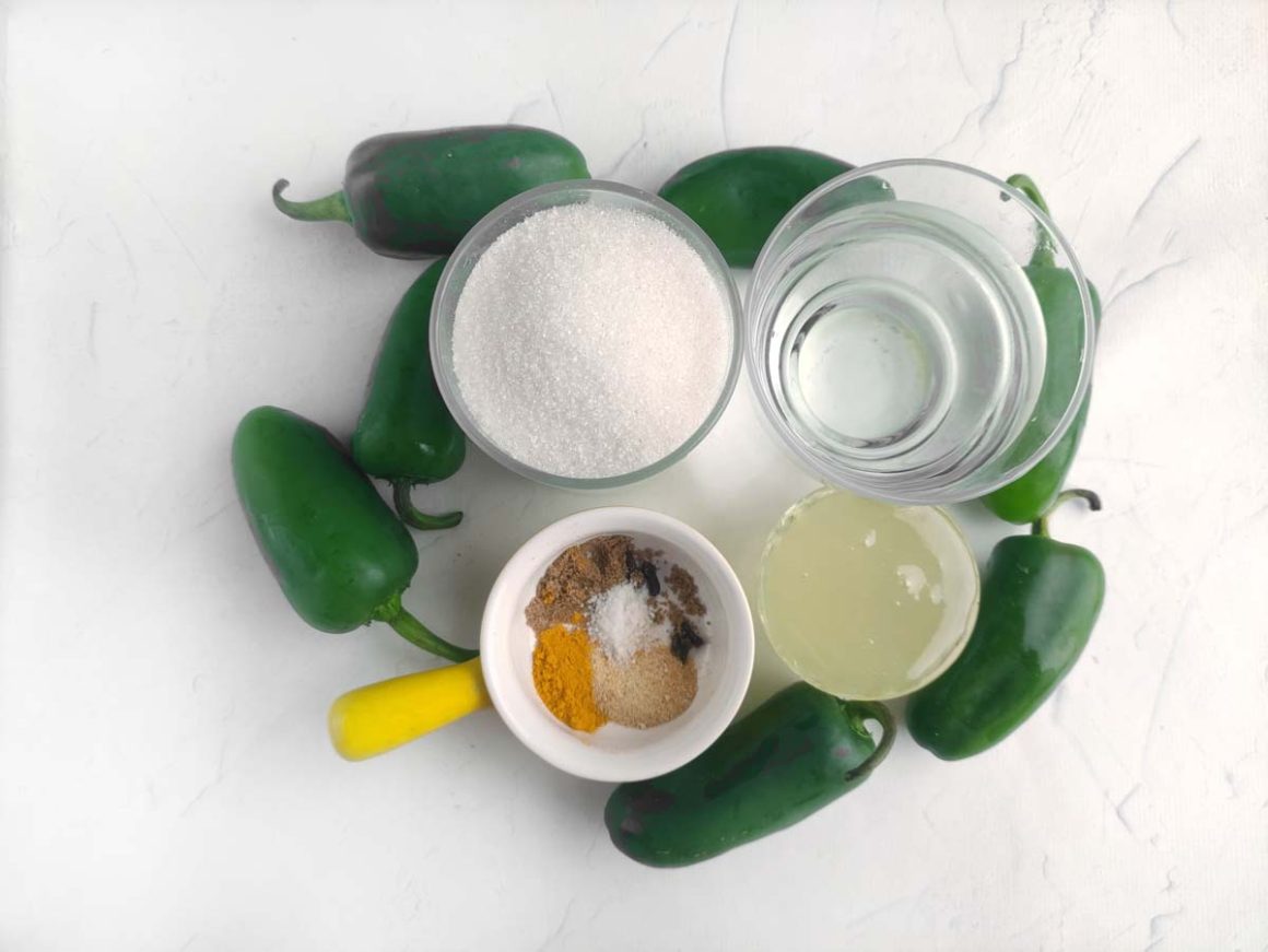 ingredients for pickled jalapenos